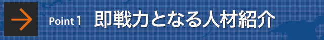 即戦力となる人材紹介